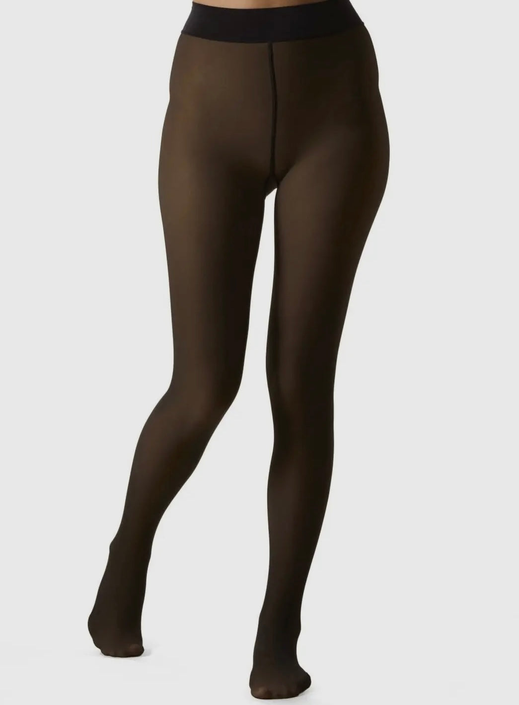 Nude/Black Thermal Tights