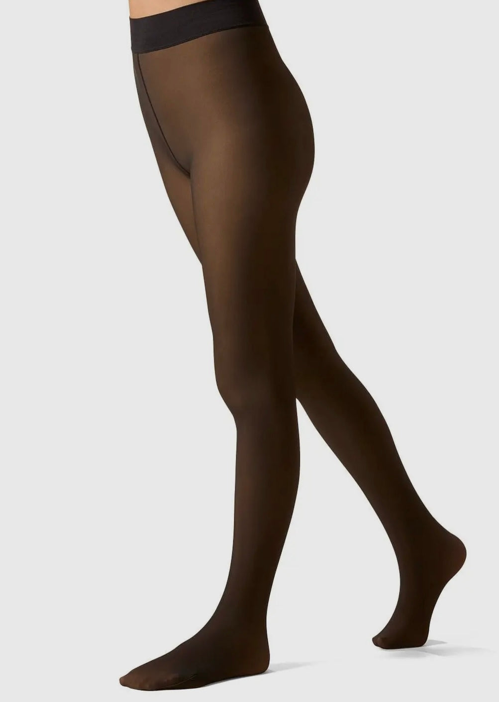 Nude/Black Thermal Tights