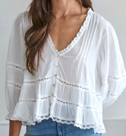 Delicate V Neck Top