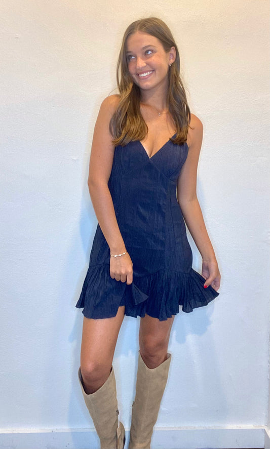 Crinkle Mini Dress