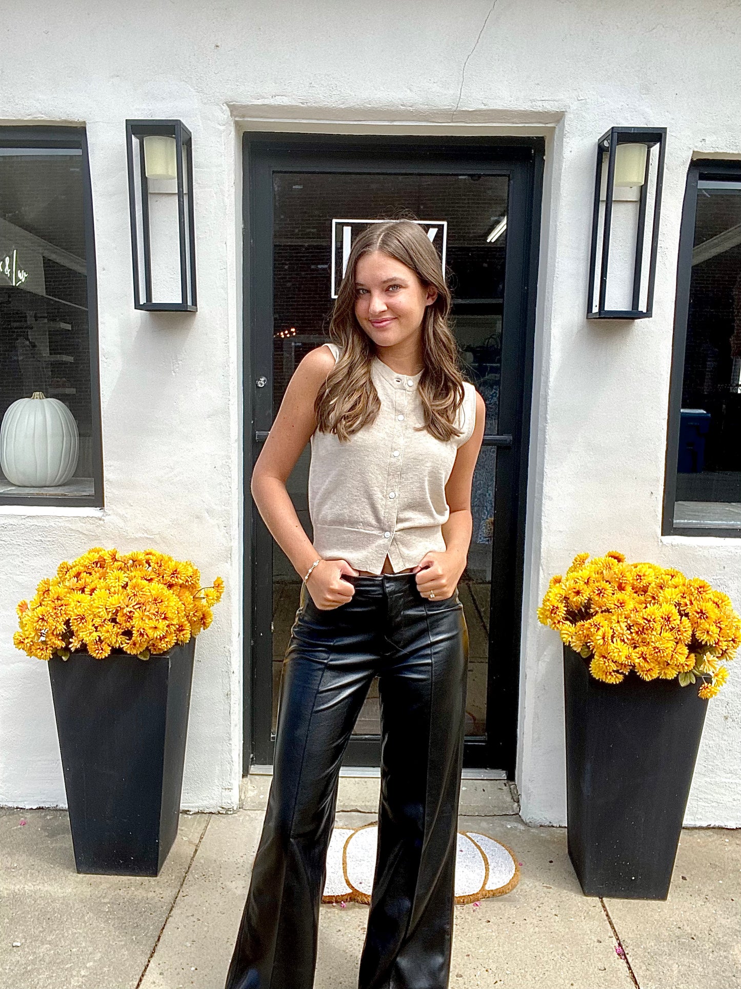 Leather Wide Leg