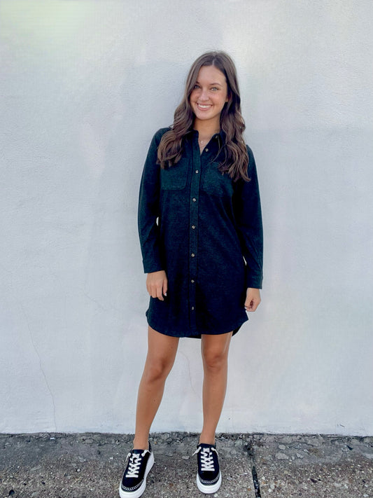 Herringbone Shirt Dress