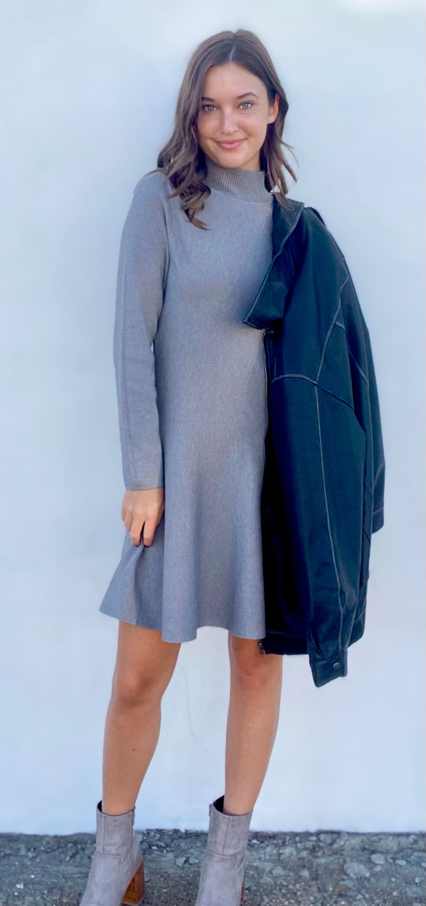 Gray Sweater Dress