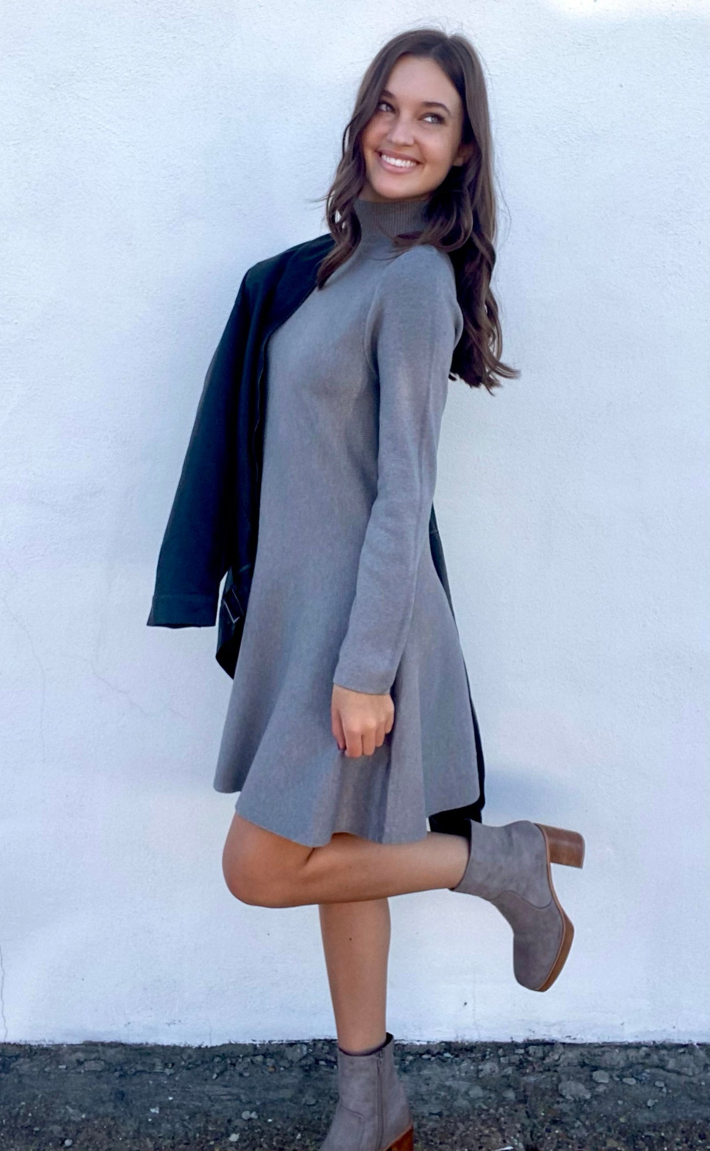 Gray Sweater Dress