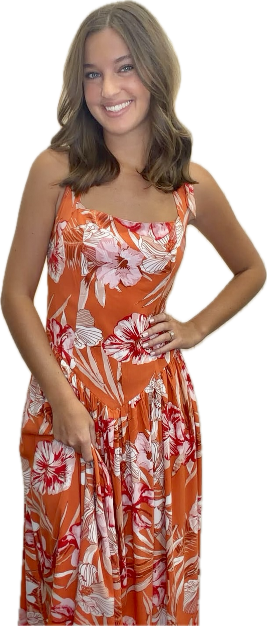 Tropical Midi Dress