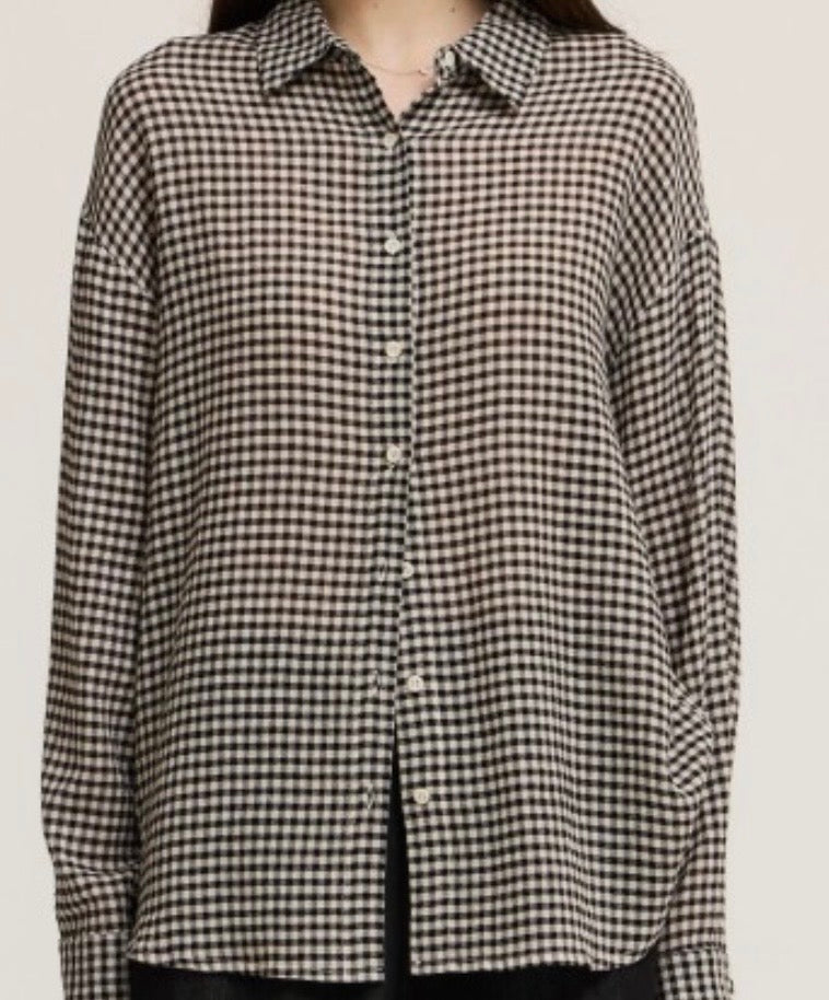 Black Gingham Shirt