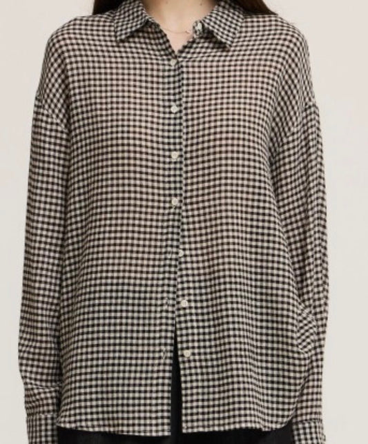 Black Gingham Shirt