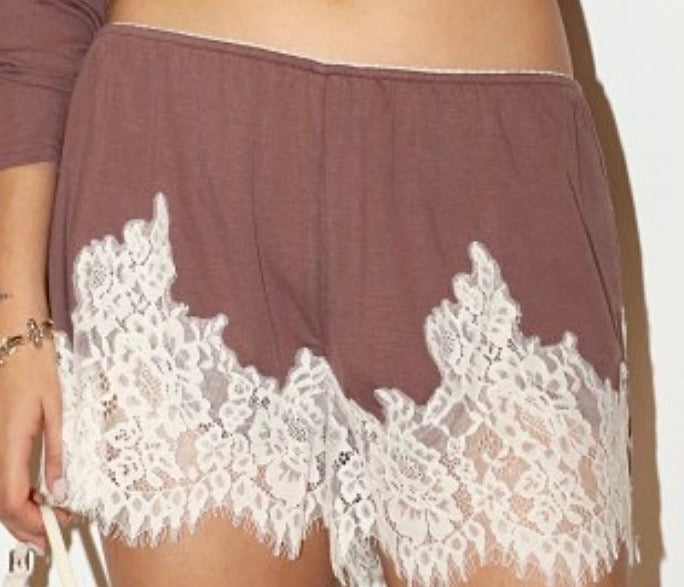 Lace Trim Shorts