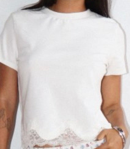 Lace Trim Tee