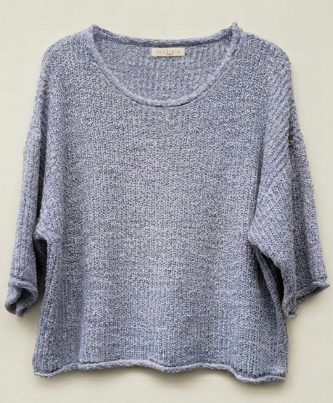 3/4 Sleeve Solid Sweater