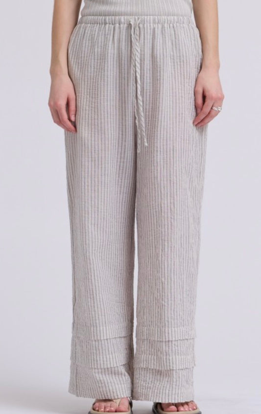 Striped Drawstring Pants