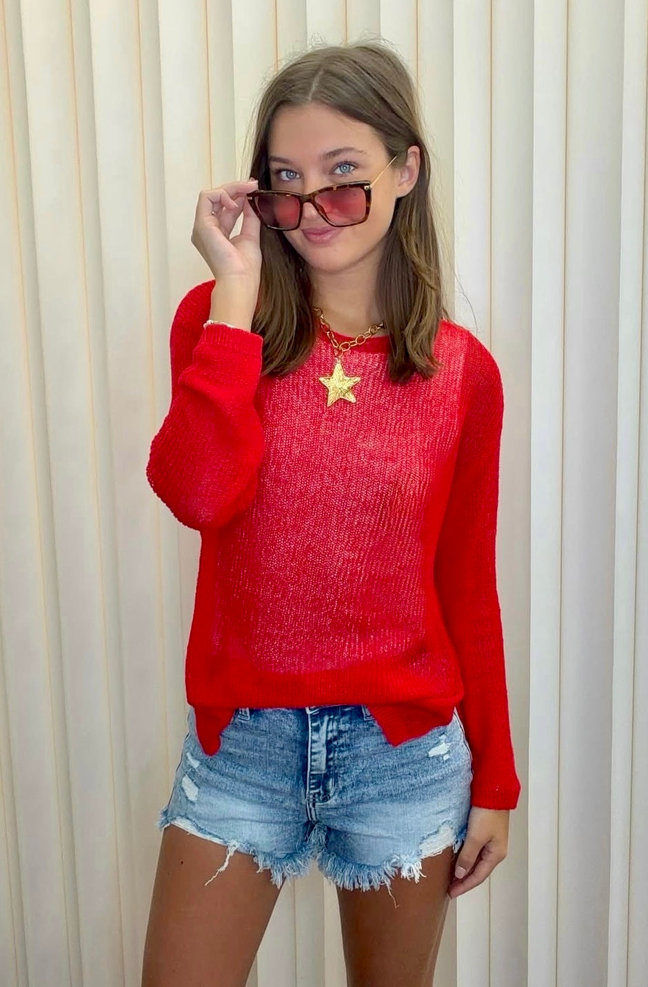 Red Knit Sweater