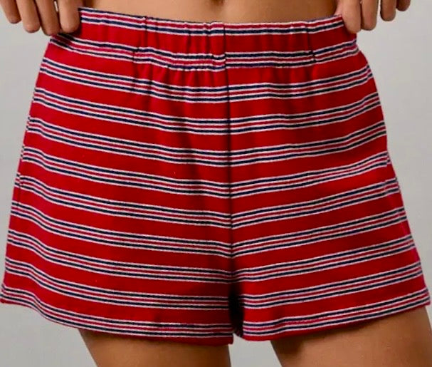 Red Striped Shorts