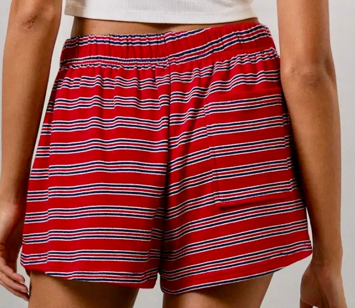 Red Striped Shorts