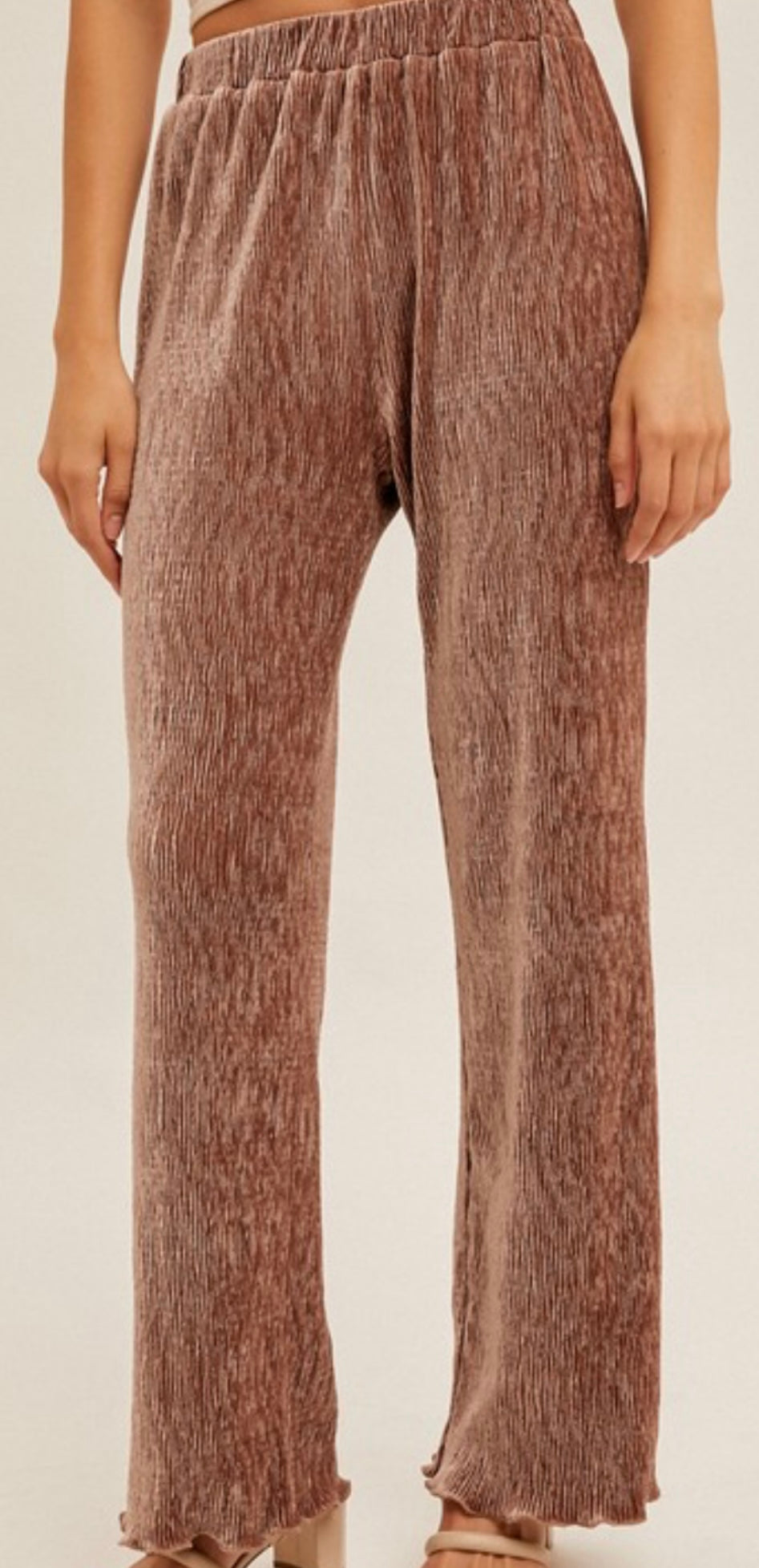 Crinkle Velvet Pants