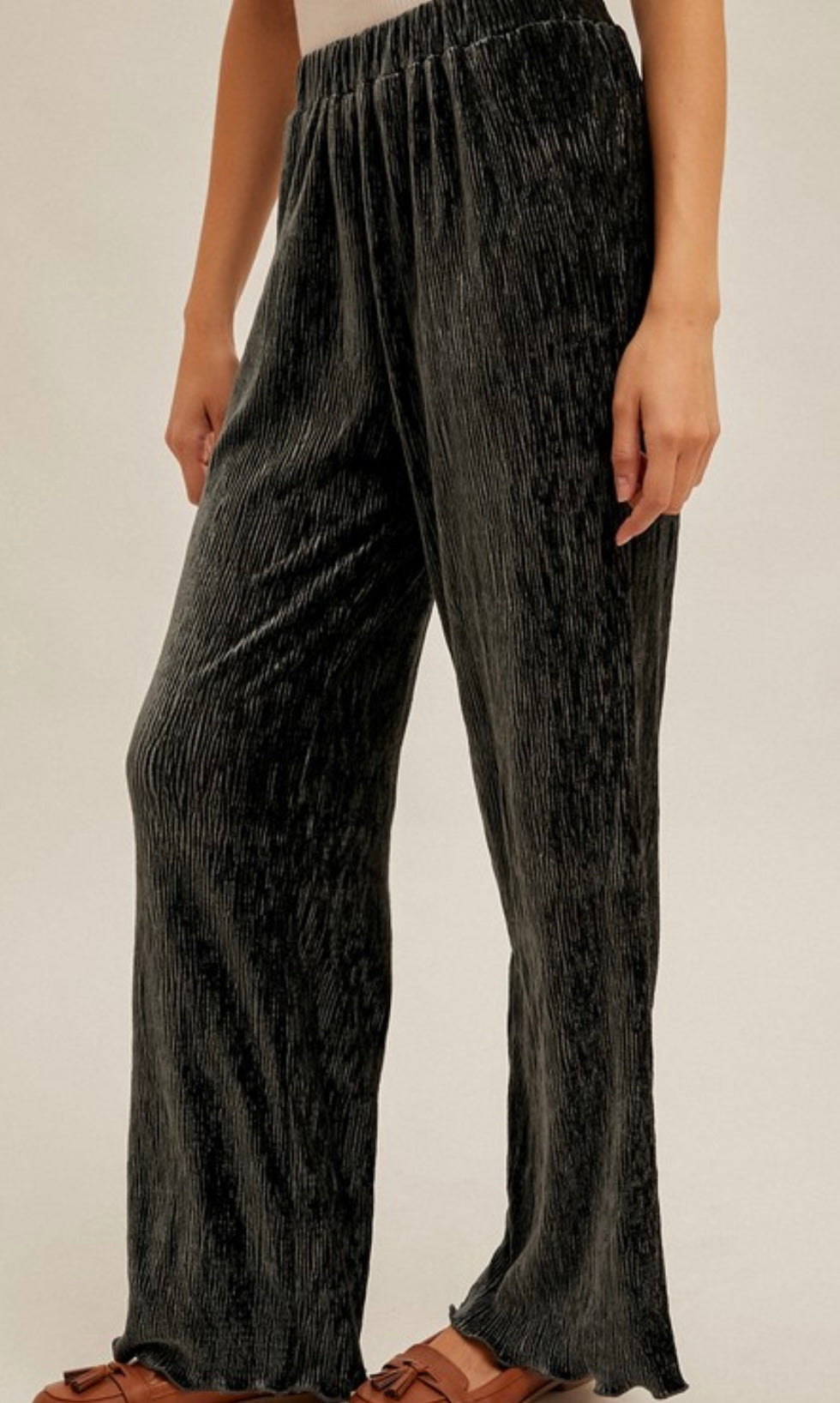 Crinkle Velvet Pants