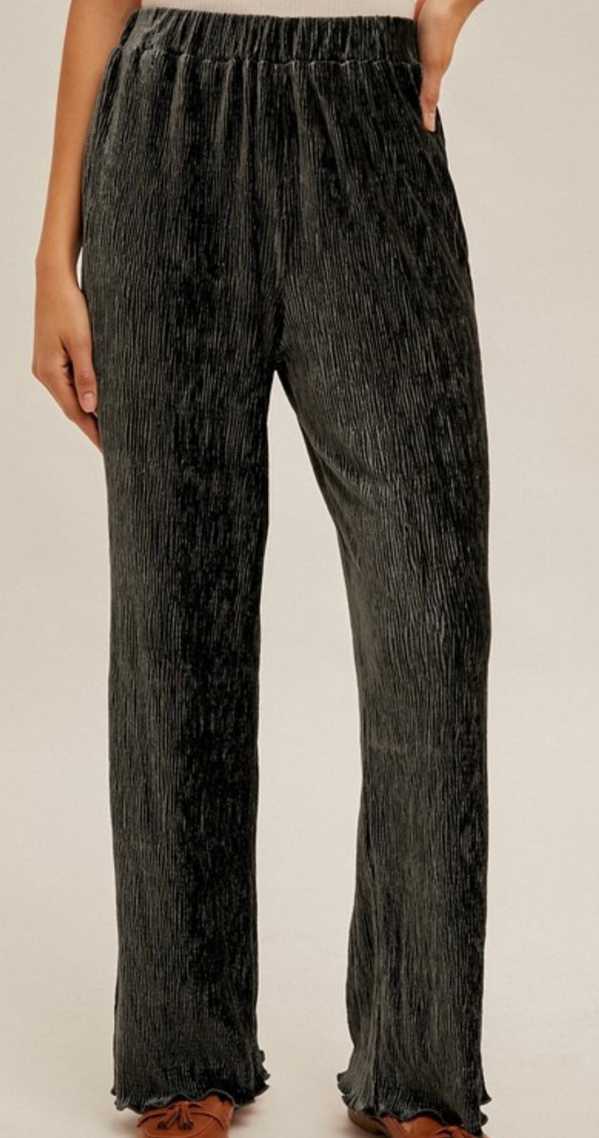 Crinkle Velvet Pants