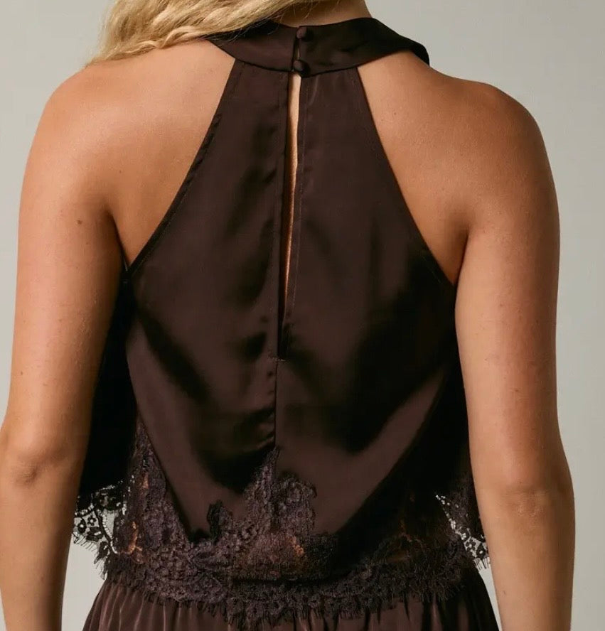 Satin & Lace Halter