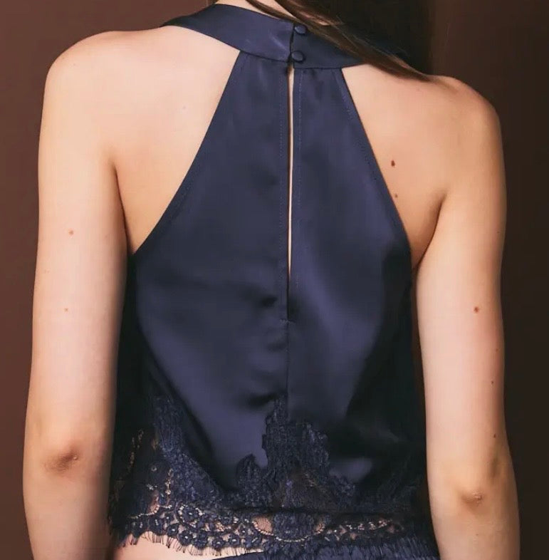 Satin & Lace Halter