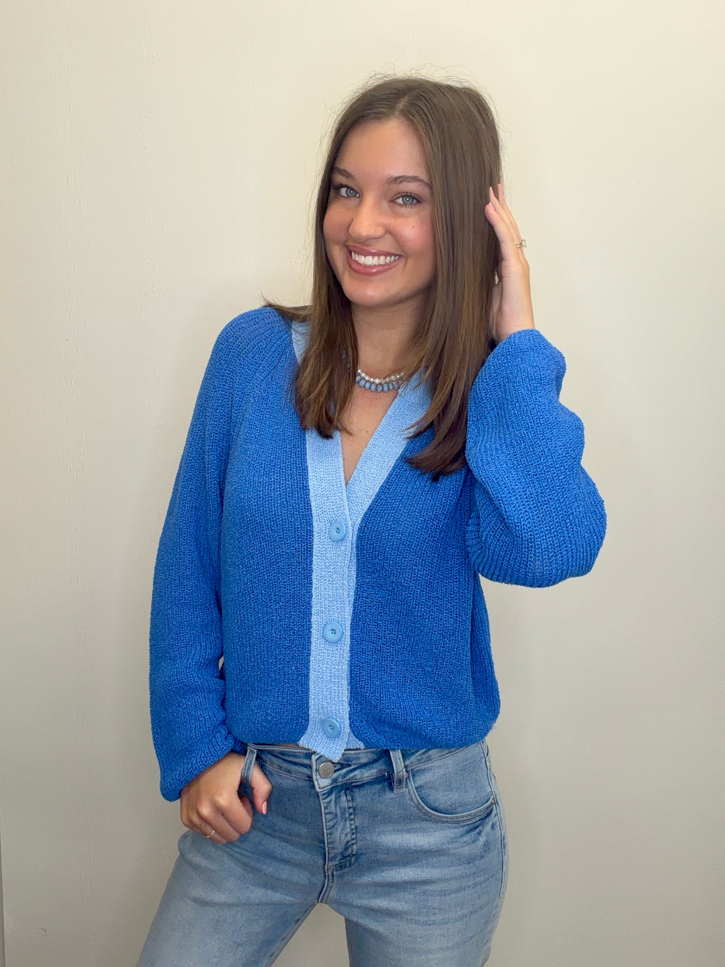 V Neck Button Cardigan