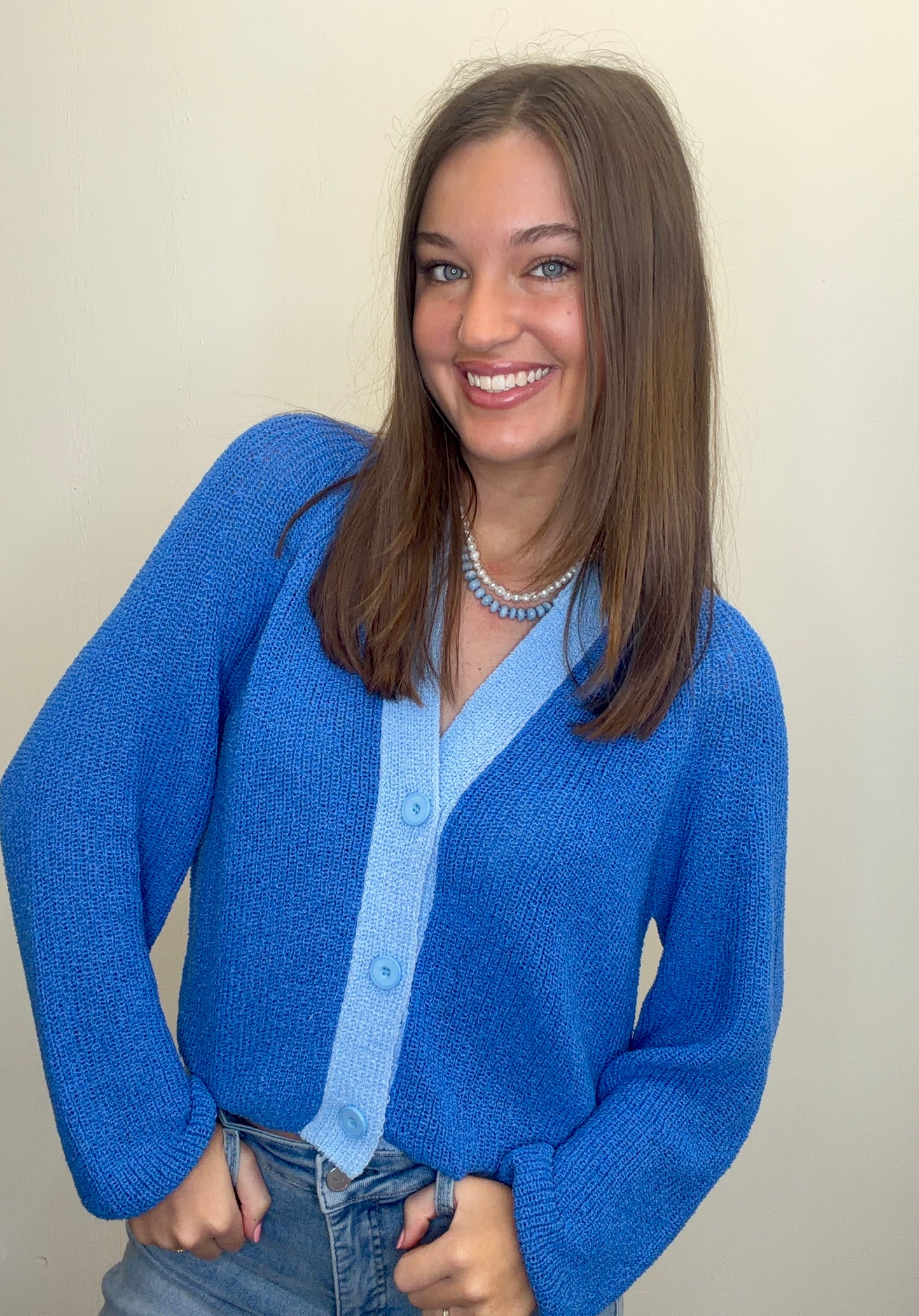 V Neck Button Cardigan