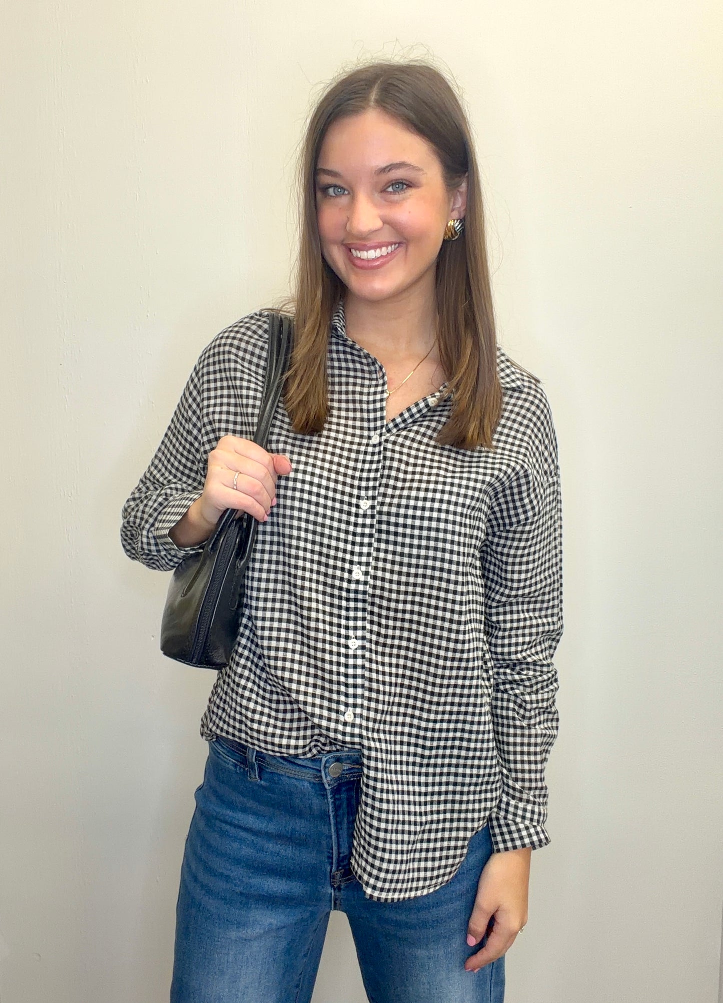 Black Gingham Shirt