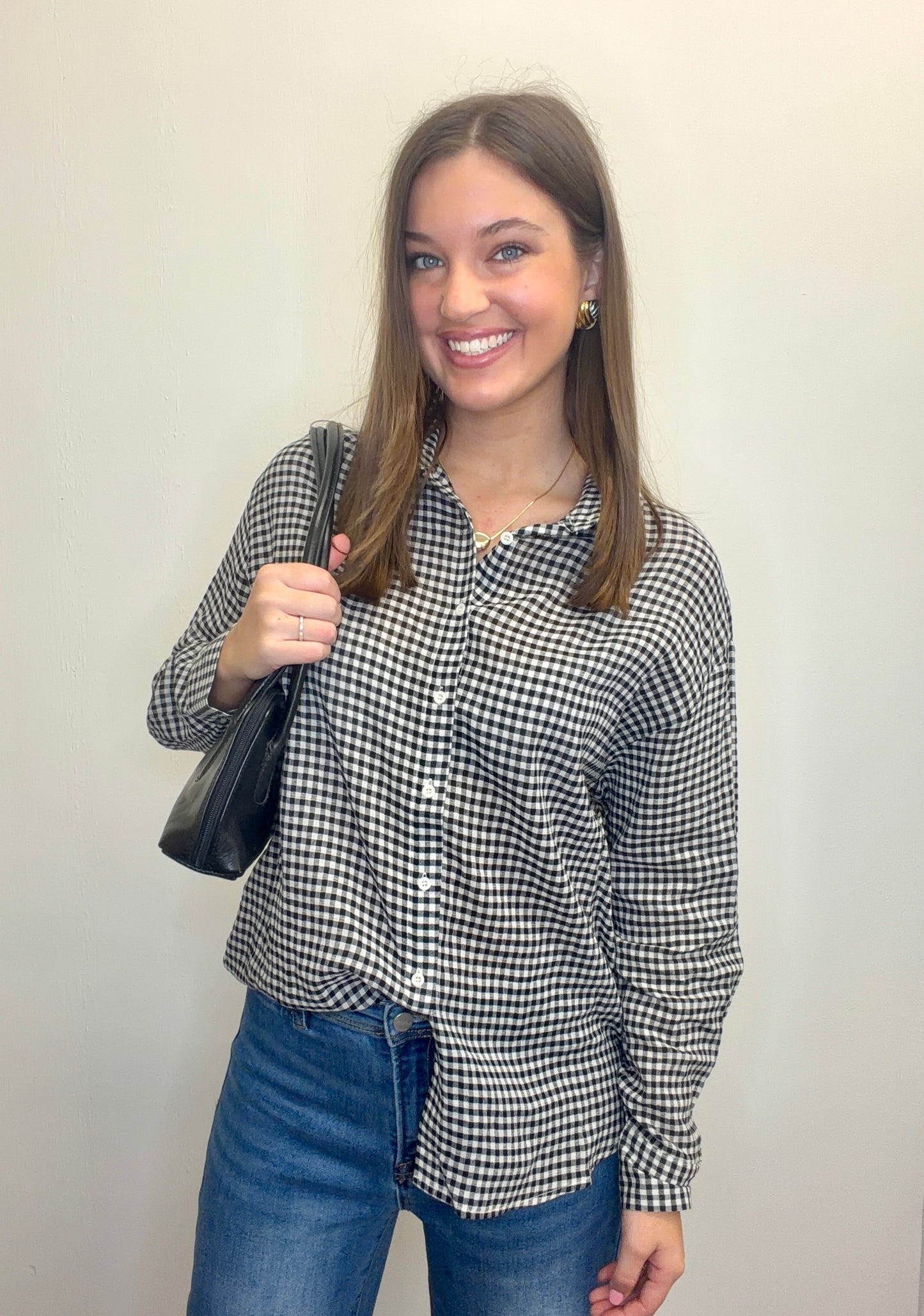 Black Gingham Shirt