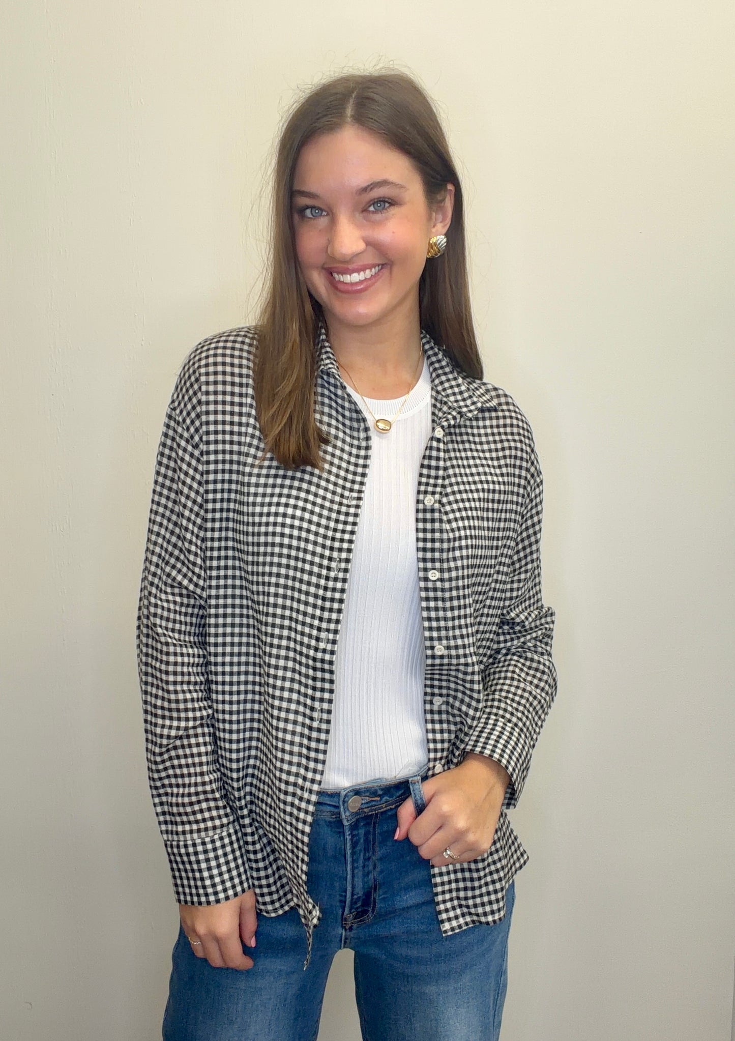 Black Gingham Shirt
