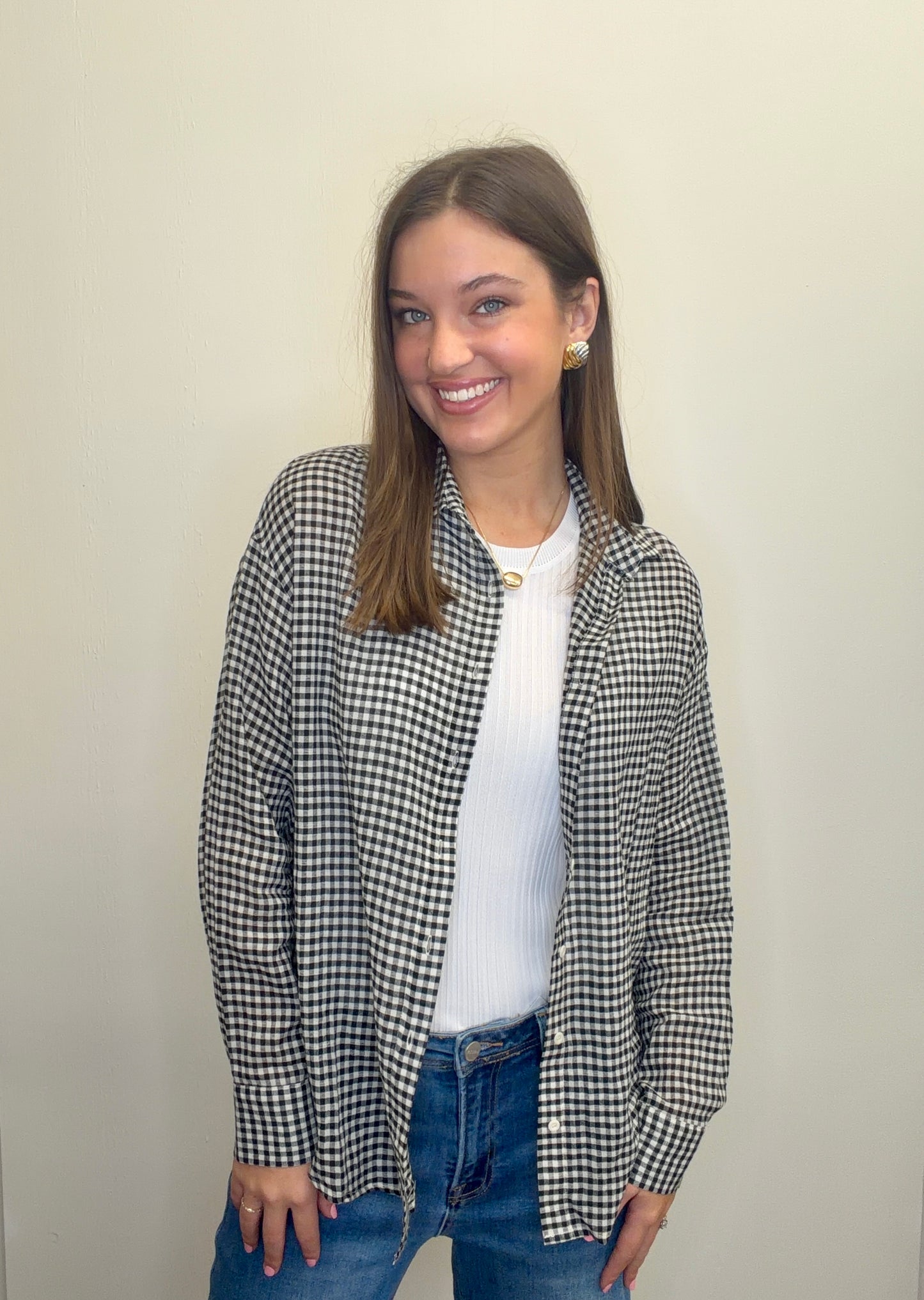 Black Gingham Shirt