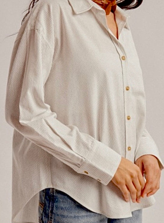 White Pinstripe Shirt