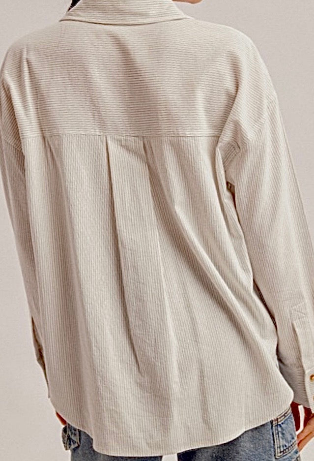 White Pinstripe Shirt