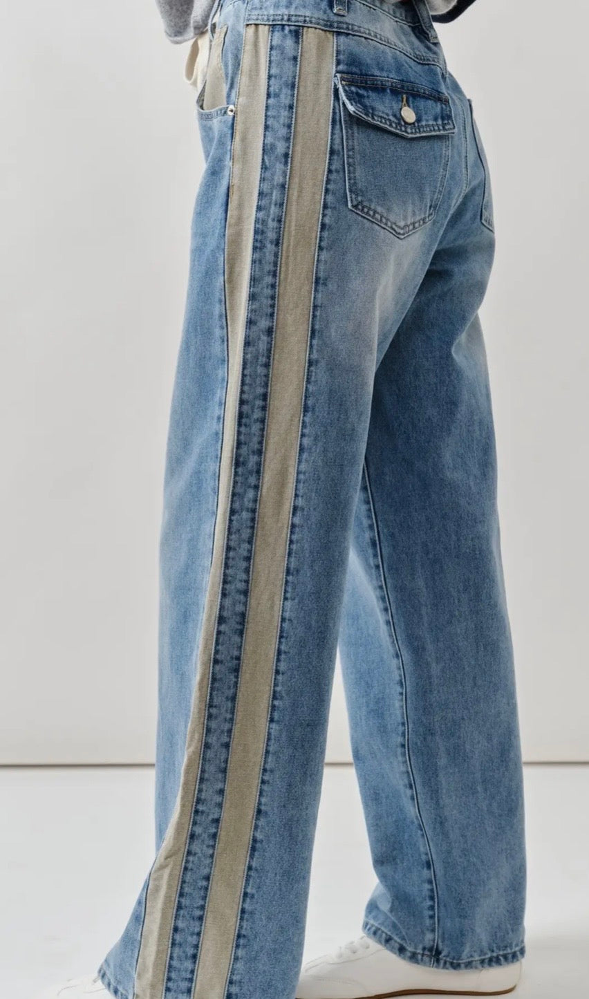 Athletic Stripe Jeans