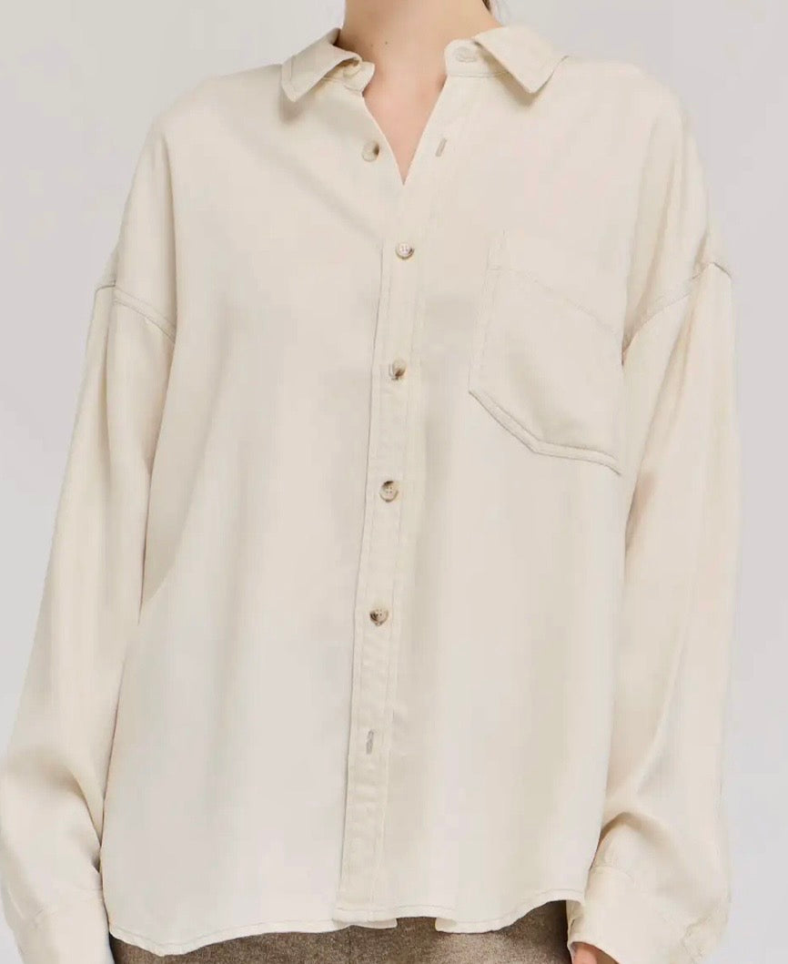 Oversize tencel shirt