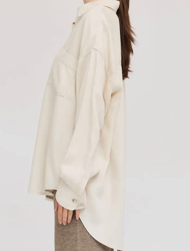 Oversize tencel shirt