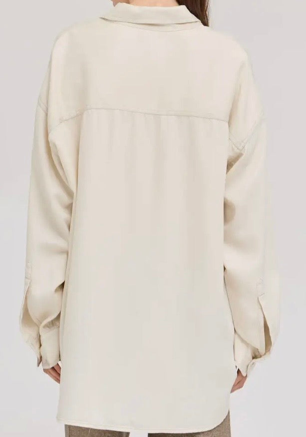 Oversize tencel shirt