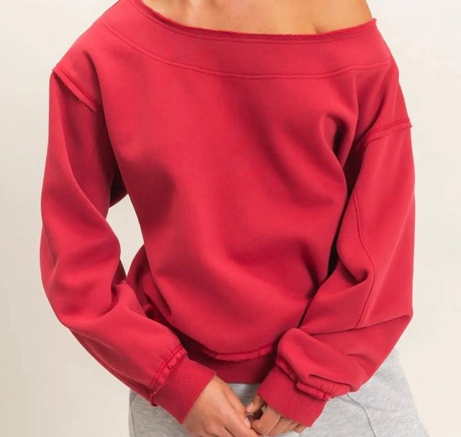 Off Shoulder Sweatshirt