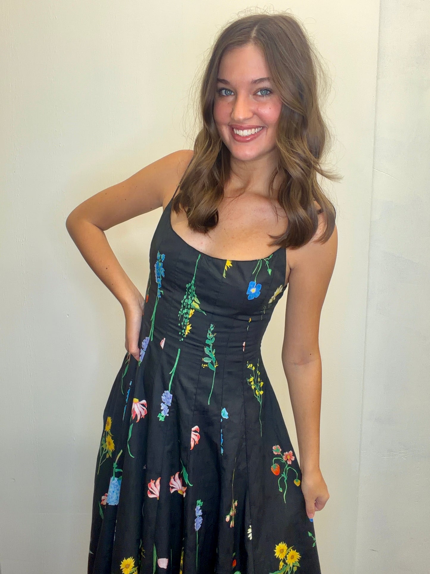 Black Floral Maxi