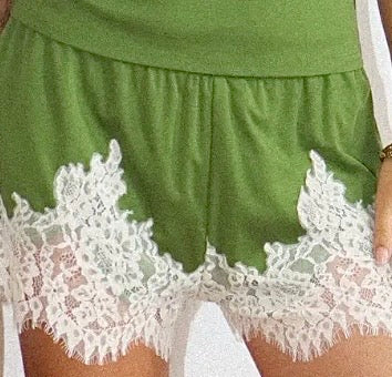 Lace Trimmed Shorts