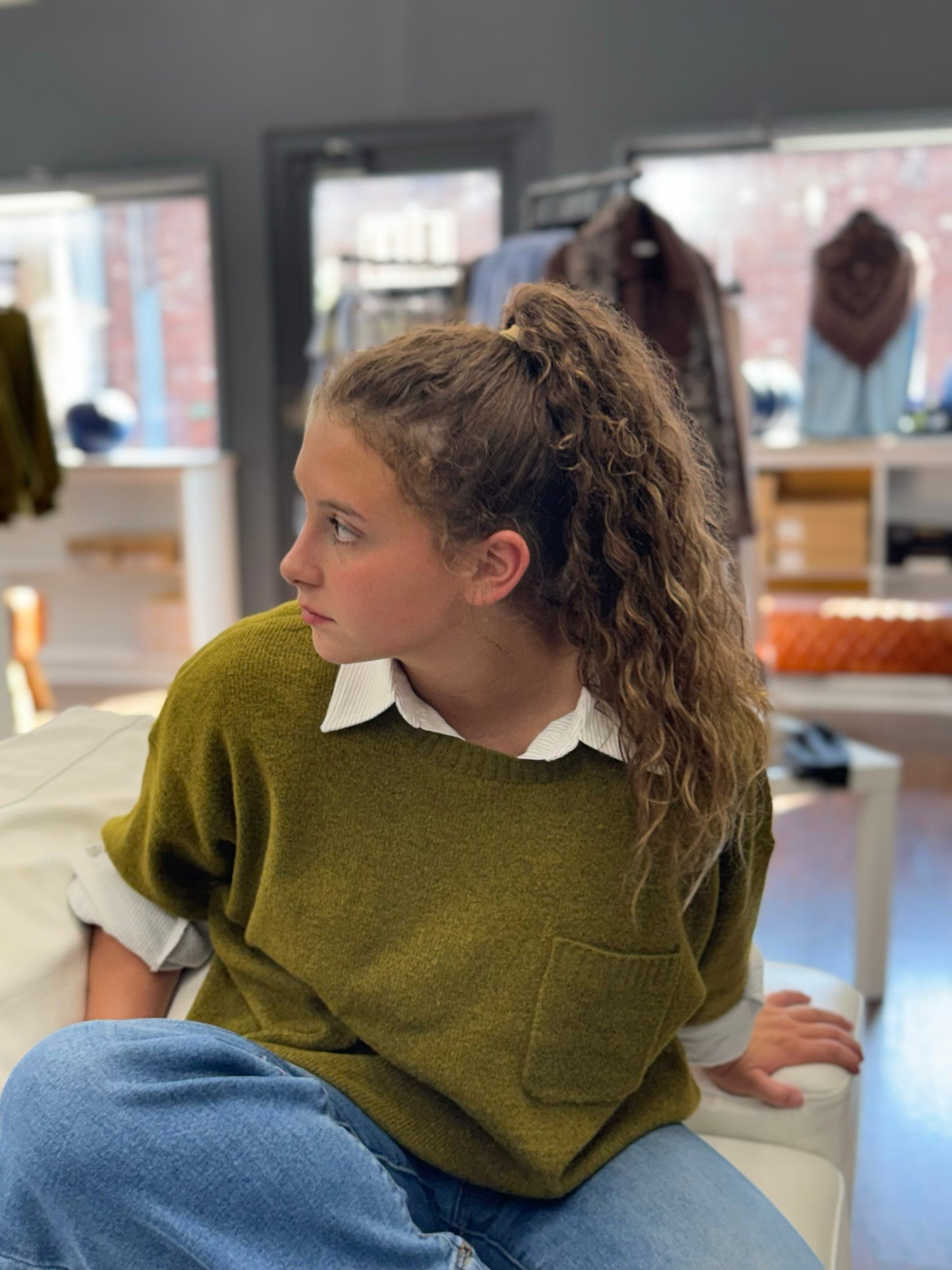 Scallop Hem Sweater