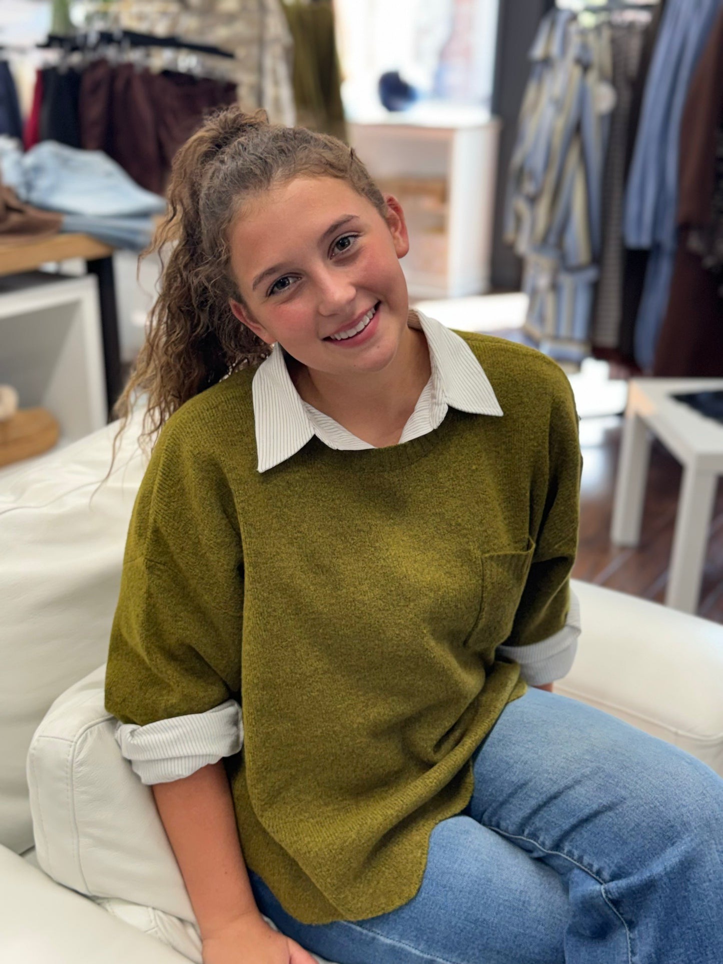 Scallop Hem Sweater