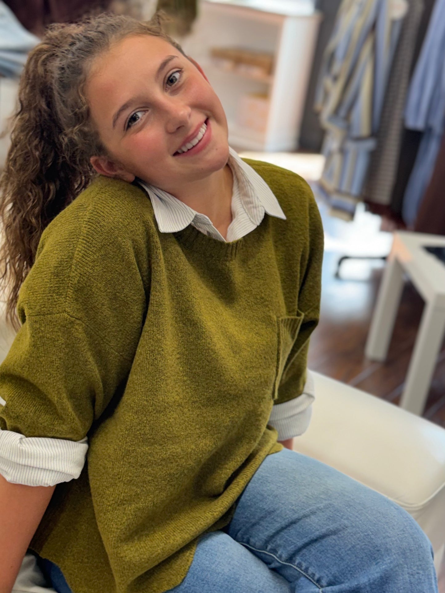 Scallop Hem Sweater
