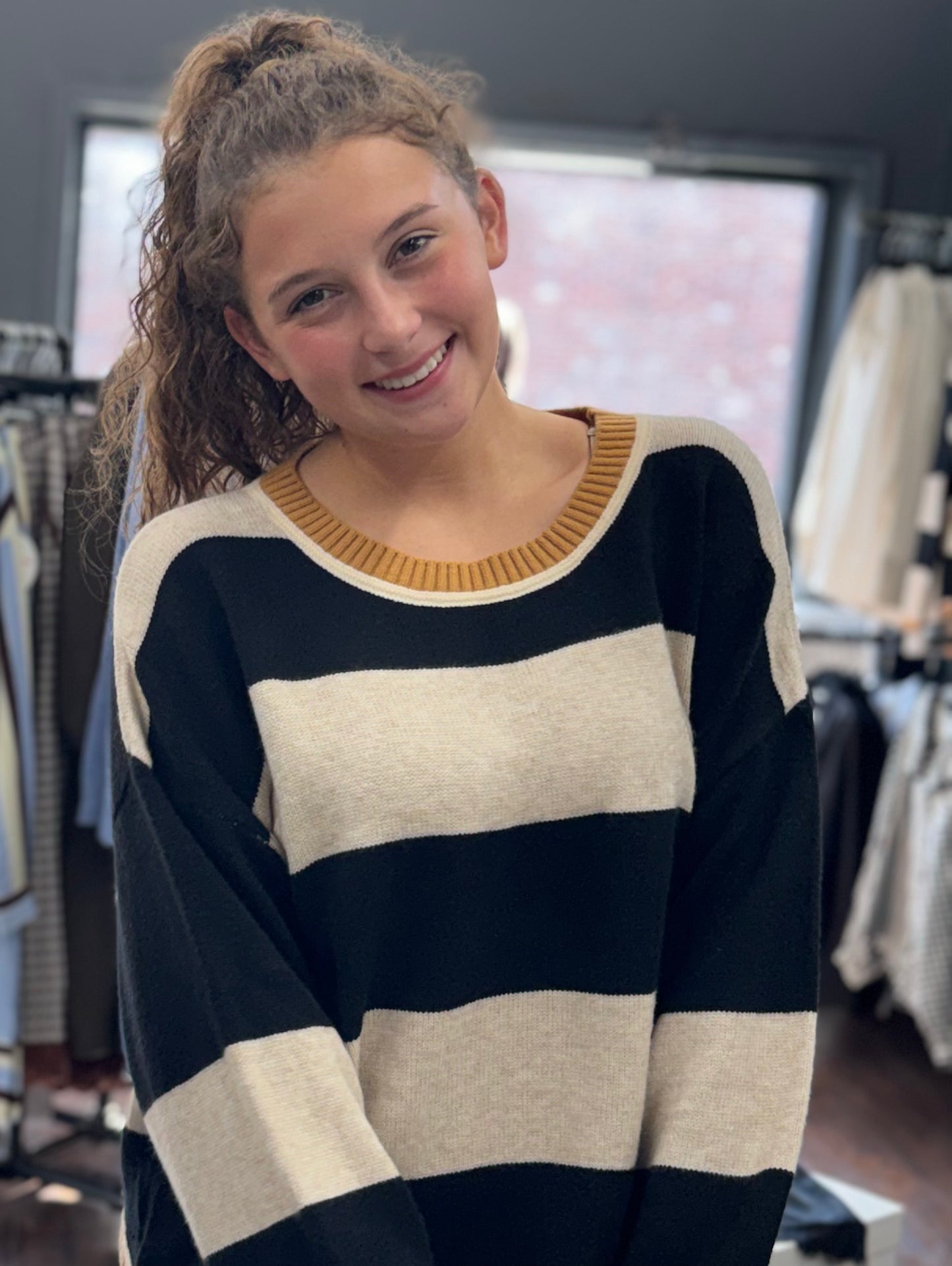Wide Stripe Sweater