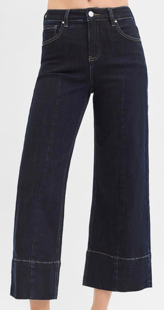 Dark Denim Crop Jeans