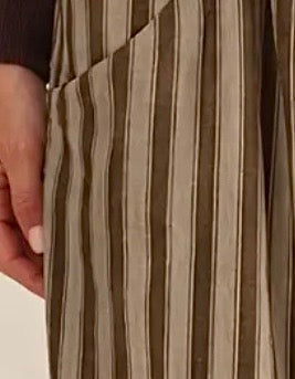 Brown Sriped Pants