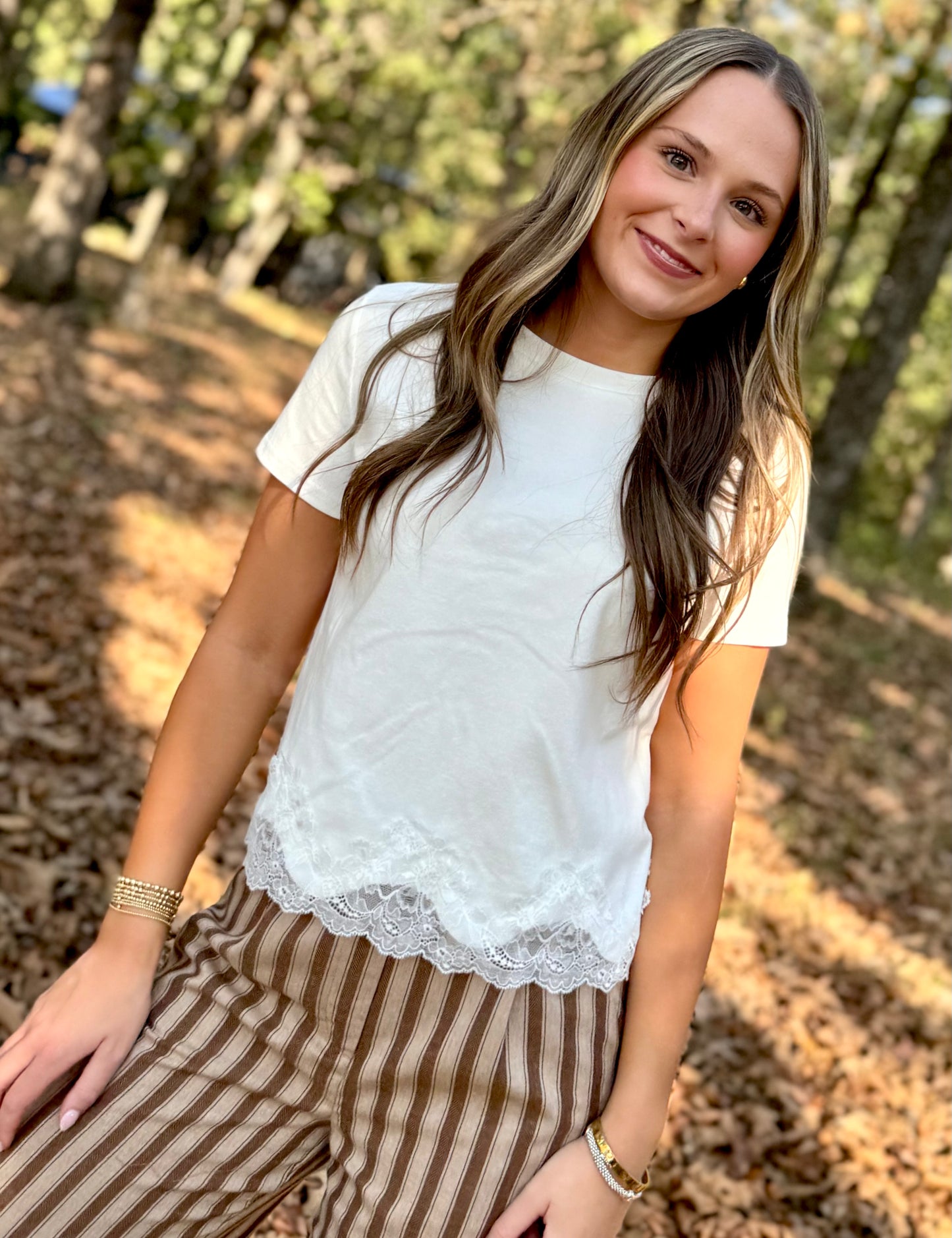 Lace Trim Tee
