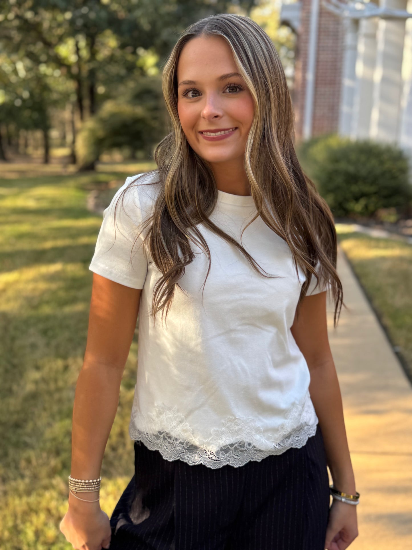 Lace Trim Tee