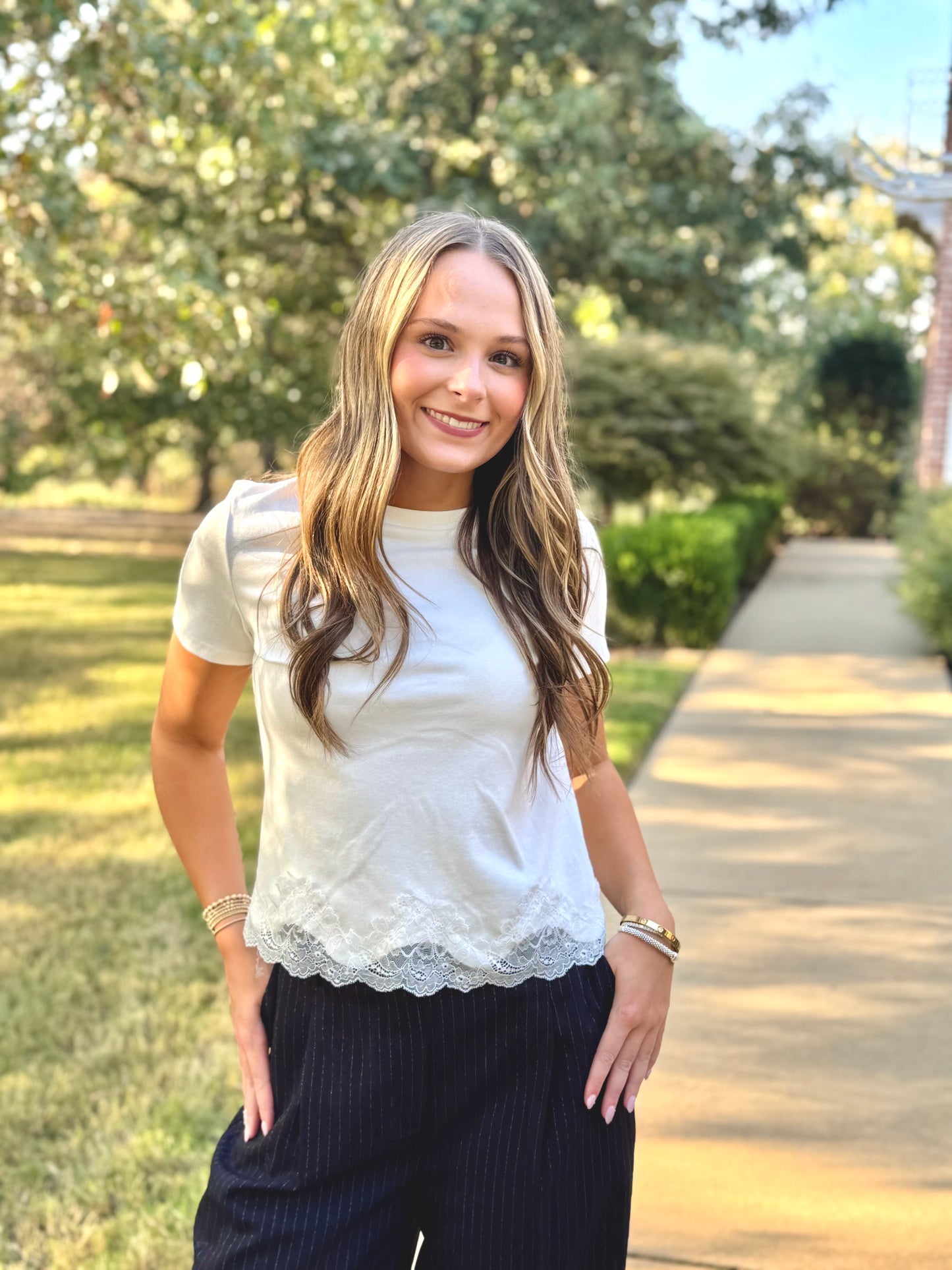 Lace Trim Tee