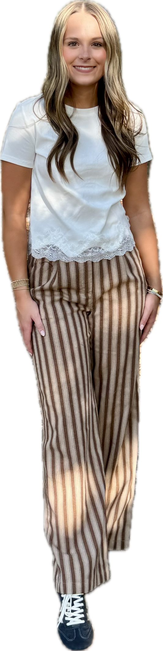 Brown Sriped Pants
