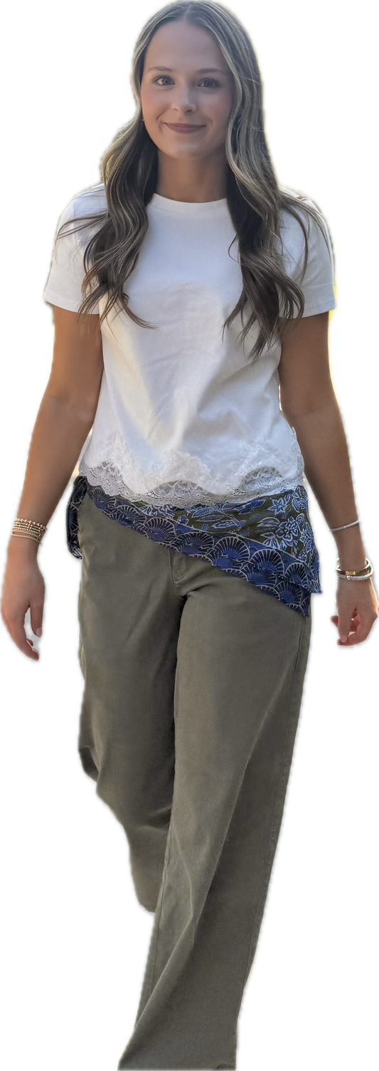 Olive Wide Leg Jeans