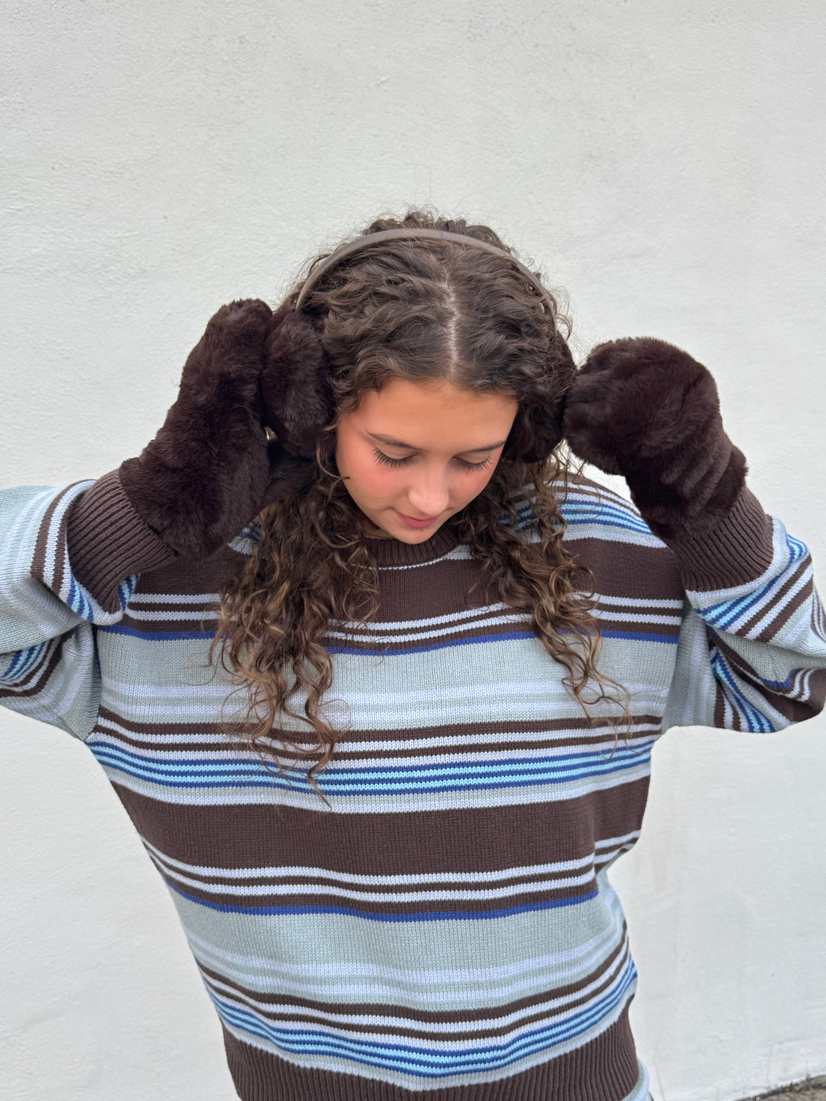Chocolate Faux Fur Earmuffs